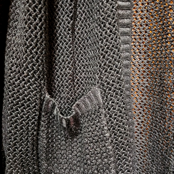 Mudd Grandma Grandpa Black Cardigan Longline Oversized Fall Winter - Picture 4 of 4